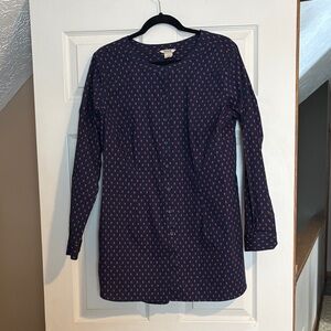 Duluth Trading Co Navy and Pink Pineapple Tunic
